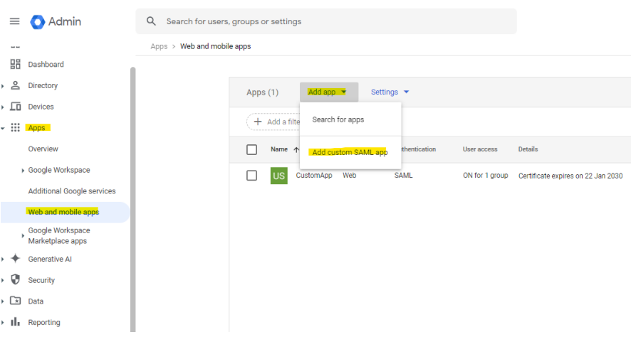 Google Workspace : SSO Integration with USMA | LevelBlue Success Center