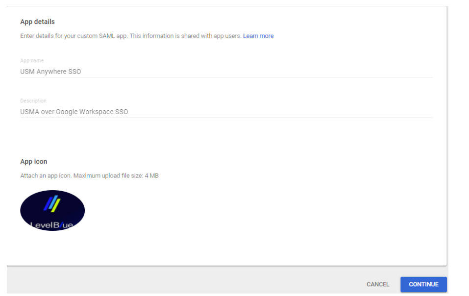 Google Workspace : SSO Integration with USMA | LevelBlue Success Center