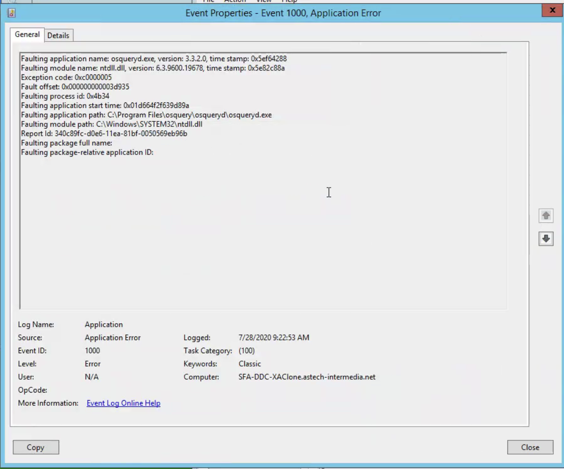 Agent fails to start on Windows host due to system security settings ...
