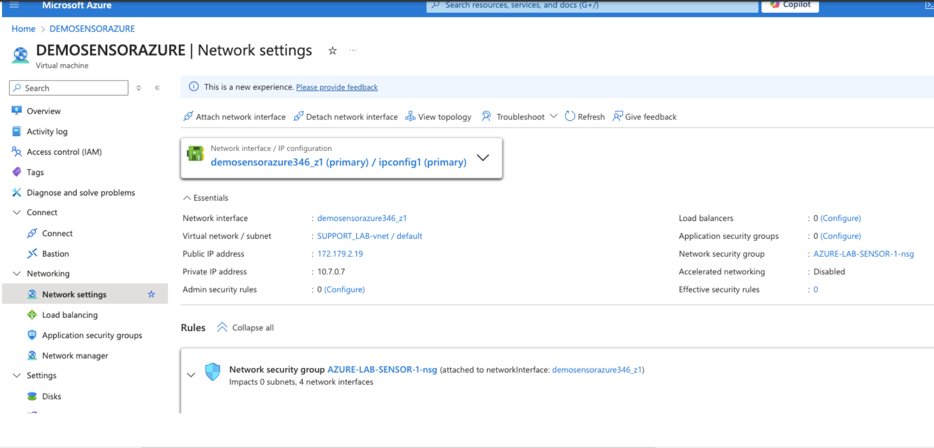 How to redeploy an Azure sensor with the same IP | LevelBlue Success Center